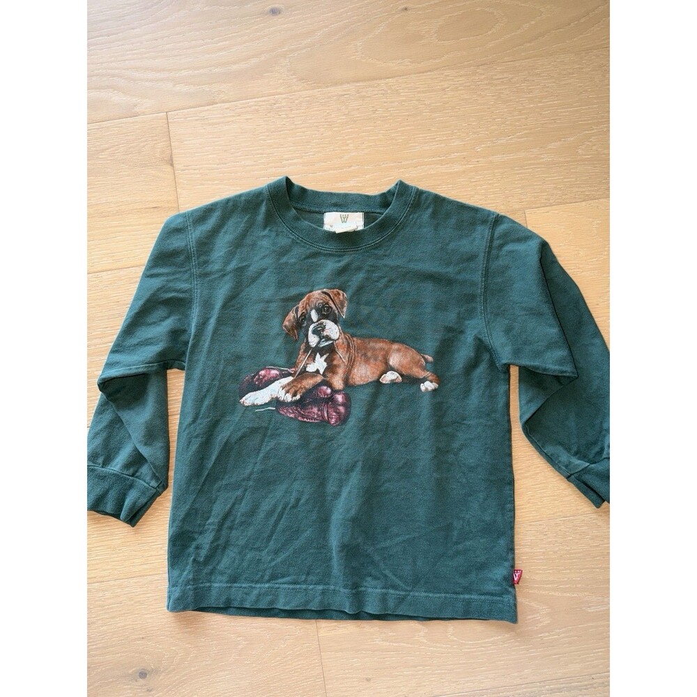 Wes and Willy Boxer Dog Long Sleeve Toddler Shirt Size 4t